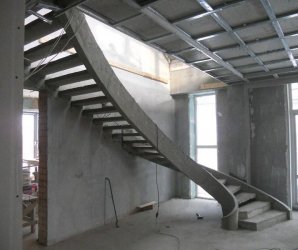 эксклюзивные  бетонные винтовые лестницы